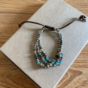Lucky Brand Teal Beaded Bracelet